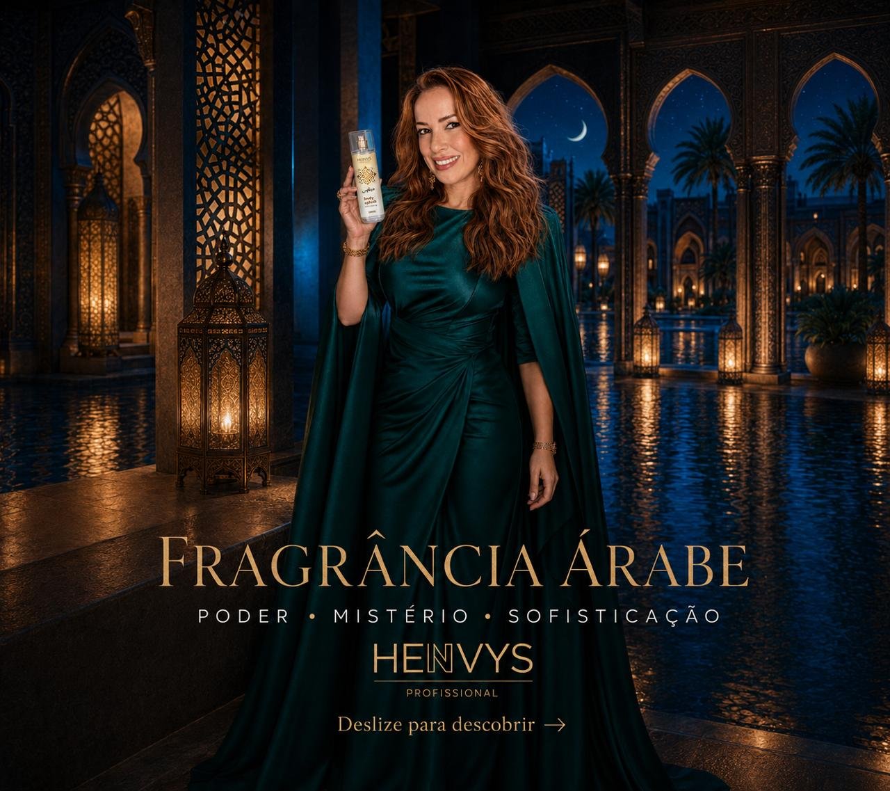 Fragrância árabe da linha Henvys Profissional